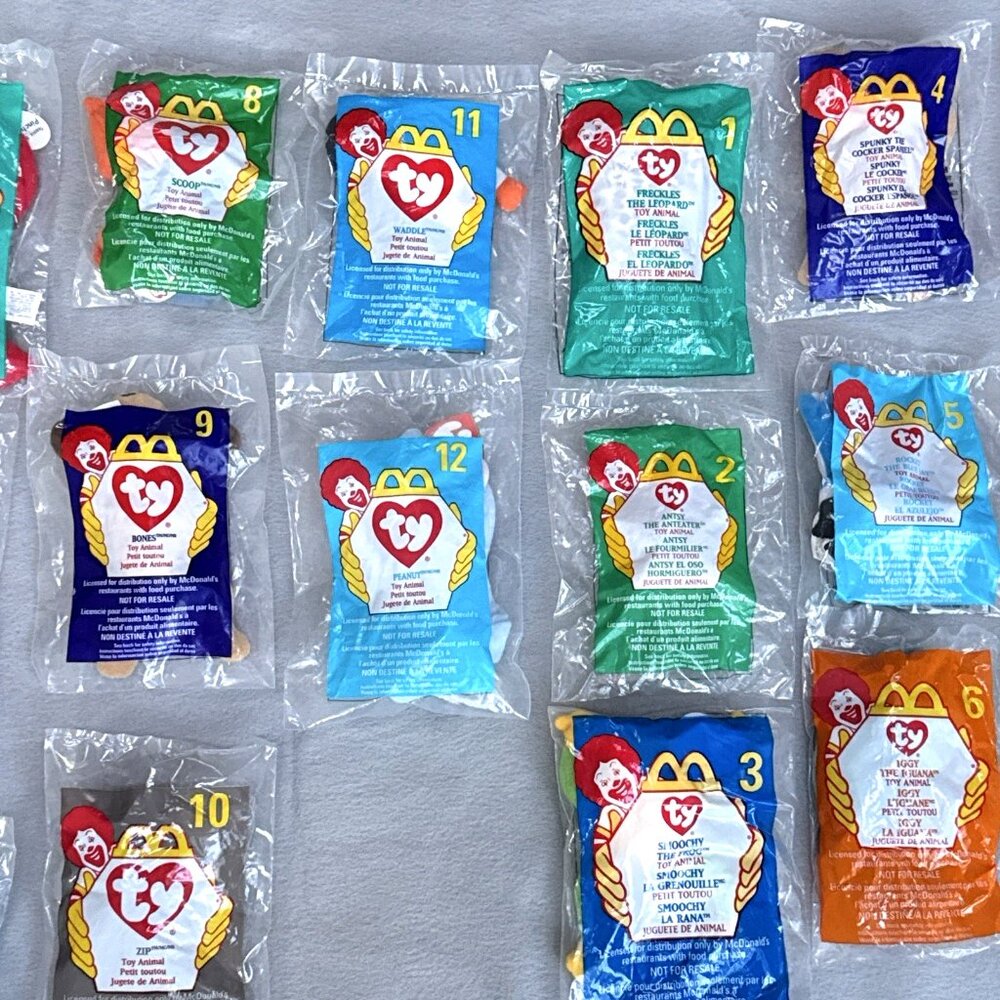 McDonalds Ty Teenie Beanie Babies 1998 1999 Lot Of 24 Complete Sets Plush Favors - Picture 4 of 16